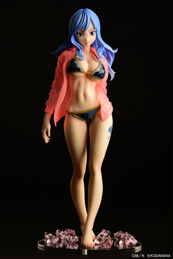 Fairy Tail - Juvia Lockser Gravure Style Black Red blue Bikini!! Wet See-through Shirt SP