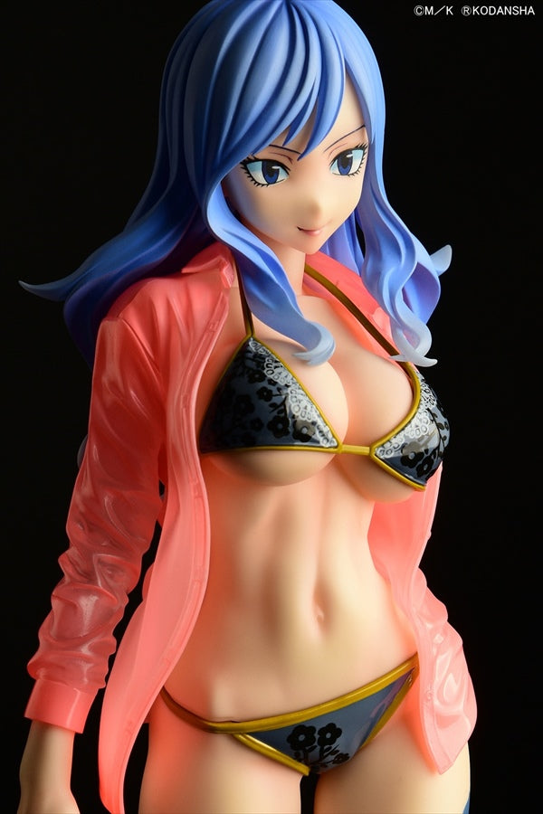 Fairy Tail - Juvia Lockser Gravure Style Black Red blue Bikini!! Wet See-through Shirt SP