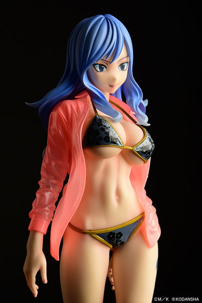 Fairy Tail - Juvia Lockser Gravure Style Black Red blue Bikini!! Wet See-through Shirt SP