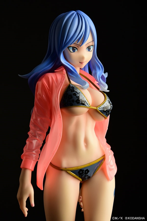 Fairy Tail - Juvia Lockser Gravure Style Black Red blue Bikini!! Wet See-through Shirt SP