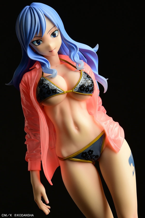 Fairy Tail - Juvia Lockser Gravure Style Black Red blue Bikini!! Wet See-through Shirt SP