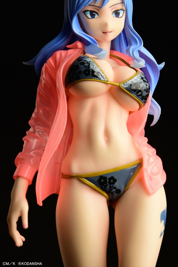 Fairy Tail - Juvia Lockser Gravure Style Black Red blue Bikini!! Wet See-through Shirt SP