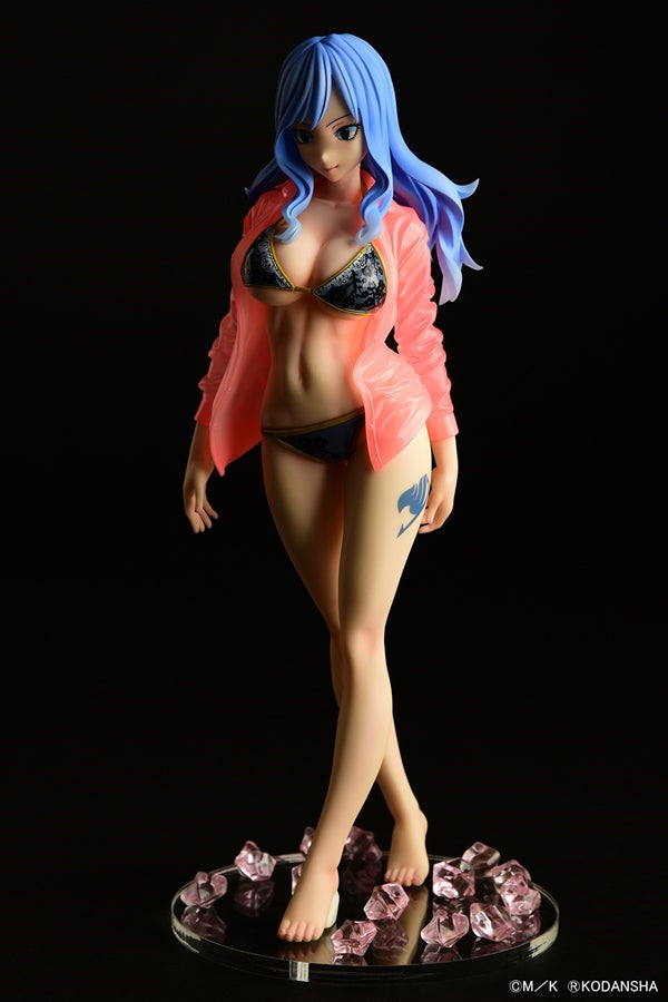 Fairy Tail - Juvia Lockser Gravure Style Black Red blue Bikini!! Wet See-through Shirt SP