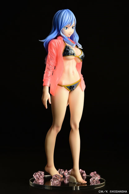 Fairy Tail - Juvia Lockser Gravure Style Black Red blue Bikini!! Wet See-through Shirt SP