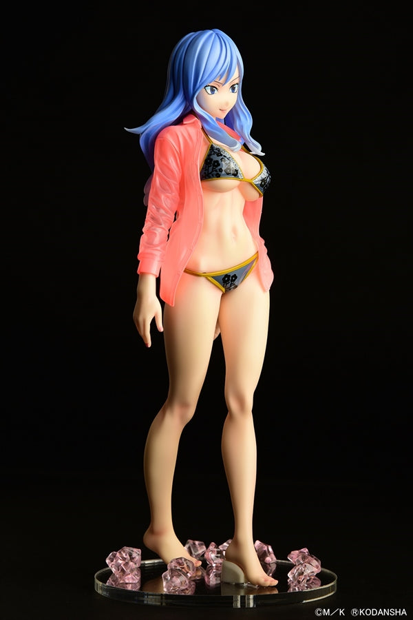 Fairy Tail - Juvia Lockser Gravure Style Black Red blue Bikini!! Wet See-through Shirt SP