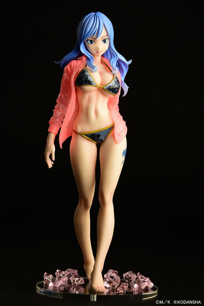 Fairy Tail - Juvia Lockser Gravure Style Black Red blue Bikini!! Wet See-through Shirt SP