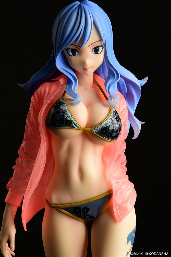 Fairy Tail - Juvia Lockser Gravure Style Black Red blue Bikini!! Wet See-through Shirt SP