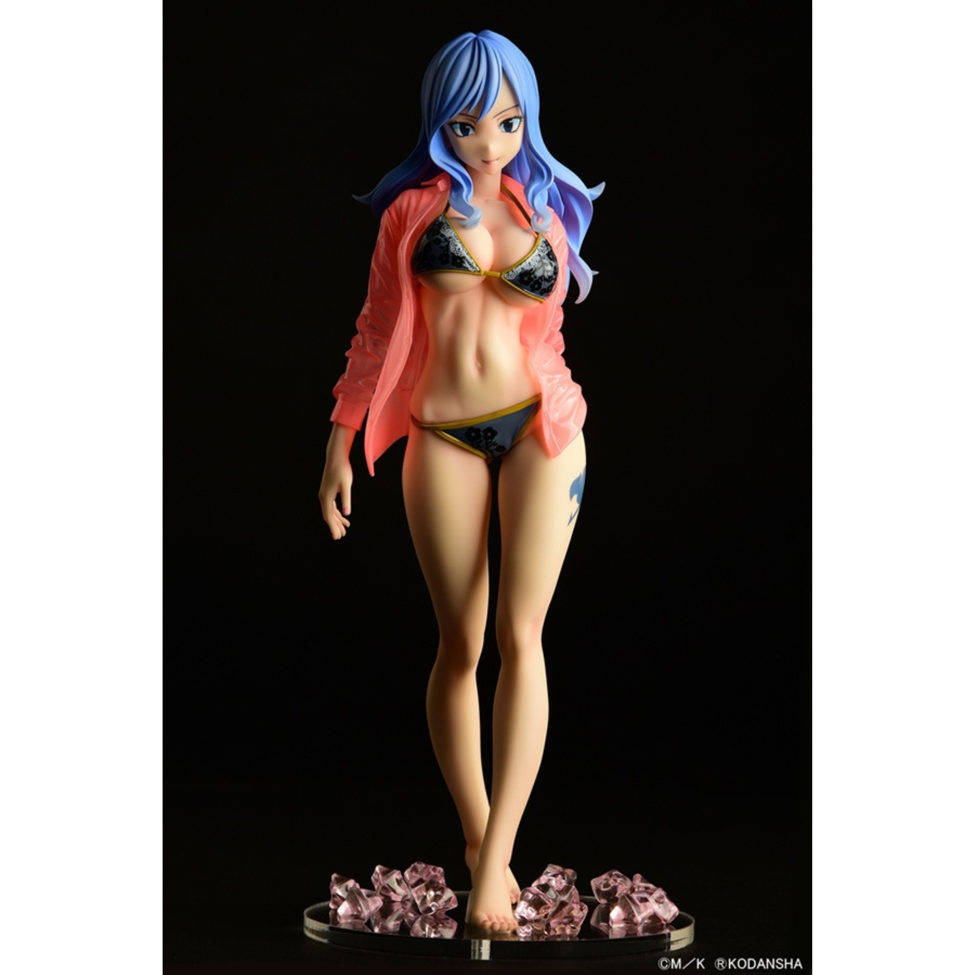 Fairy Tail - Juvia Lockser Gravure Style Black Red blue Bikini!! Wet See-through Shirt SP