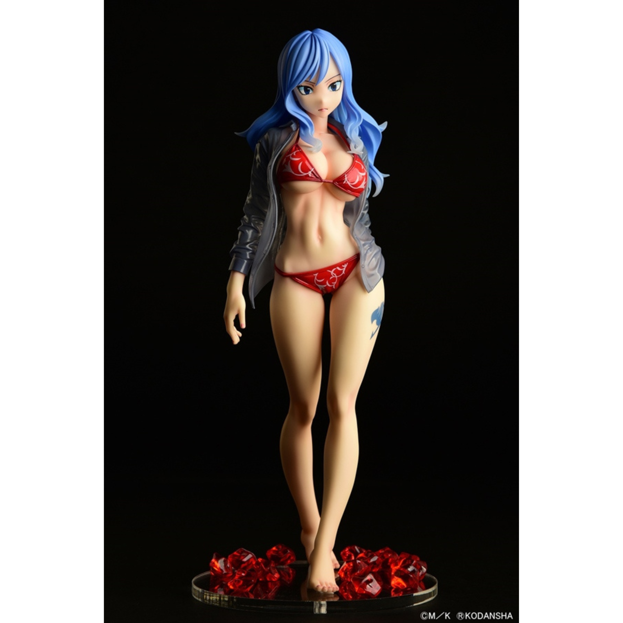 Fairy Tail - Juvia Lockser Gravure Style Black Red blue Bikini!! Wet See-through Shirt SP