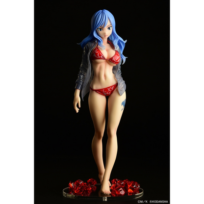 Fairy Tail - Juvia Lockser Gravure Style Black Red blue Bikini!! Wet See-through Shirt SP