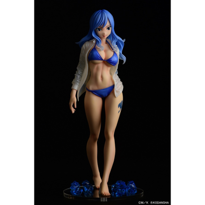 Fairy Tail - Juvia Lockser Gravure Style Black Red blue Bikini!! Wet See-through Shirt SP