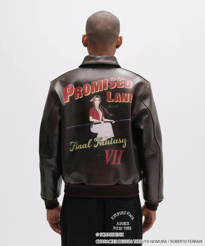 Final Fantasy VII Remake x Avirex Fashion Collection - A-2 AERITH Leather Jacket