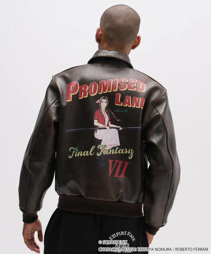 Final Fantasy VII Remake x Avirex Fashion Collection - A-2 AERITH Leather Jacket