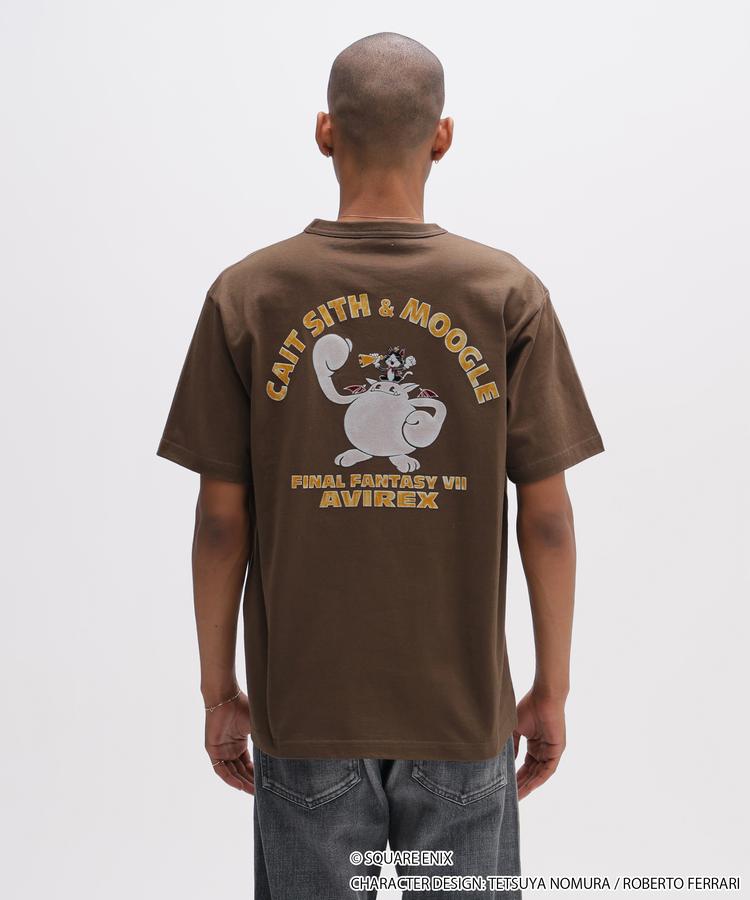 Final Fantasy VII Remake x Avirex Fashion Collection - Crew Neck T-Shirt Cait Sith & Moogle