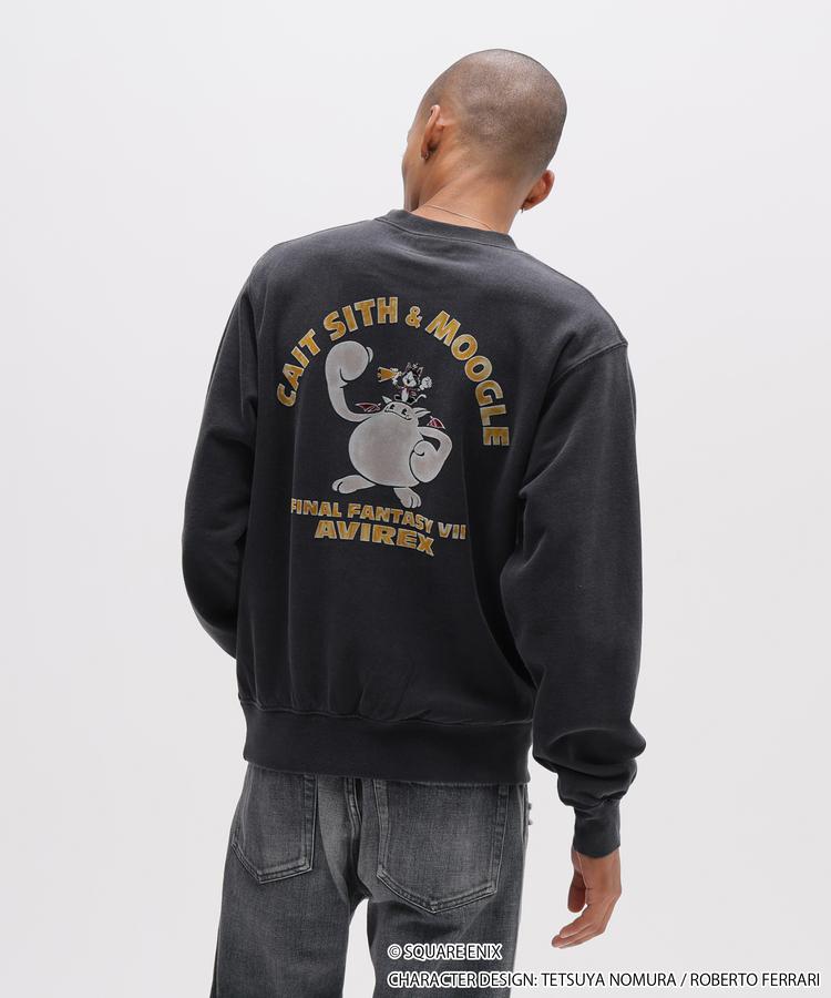 Final Fantasy VII Remake x Avirex Fashion Collection - Crew Neck Sweatshirt Cait Sith & Moogle