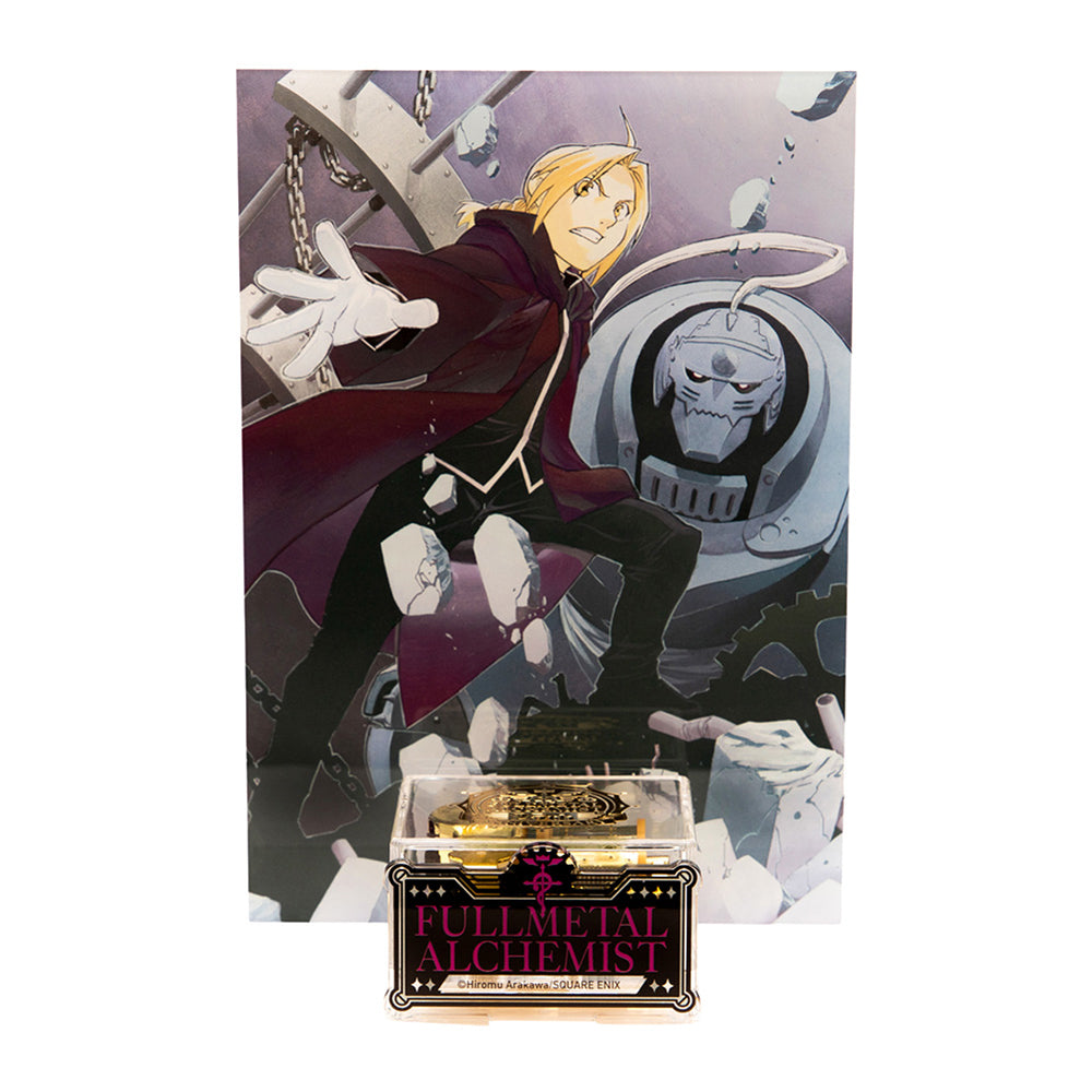 Fullmetal Alchemist X Daemons of the Shadow Realm Exhibition - Fullmetal Alchemist Acrylic Stand with Music Box 25th Anniversary [Pre-Order Late Nov 2026]