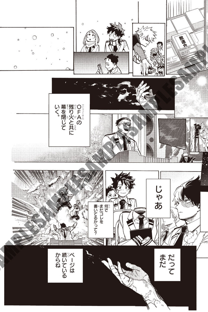 My Hero Academia Genga Manuscript Acrylic Art Panel - Scene 13