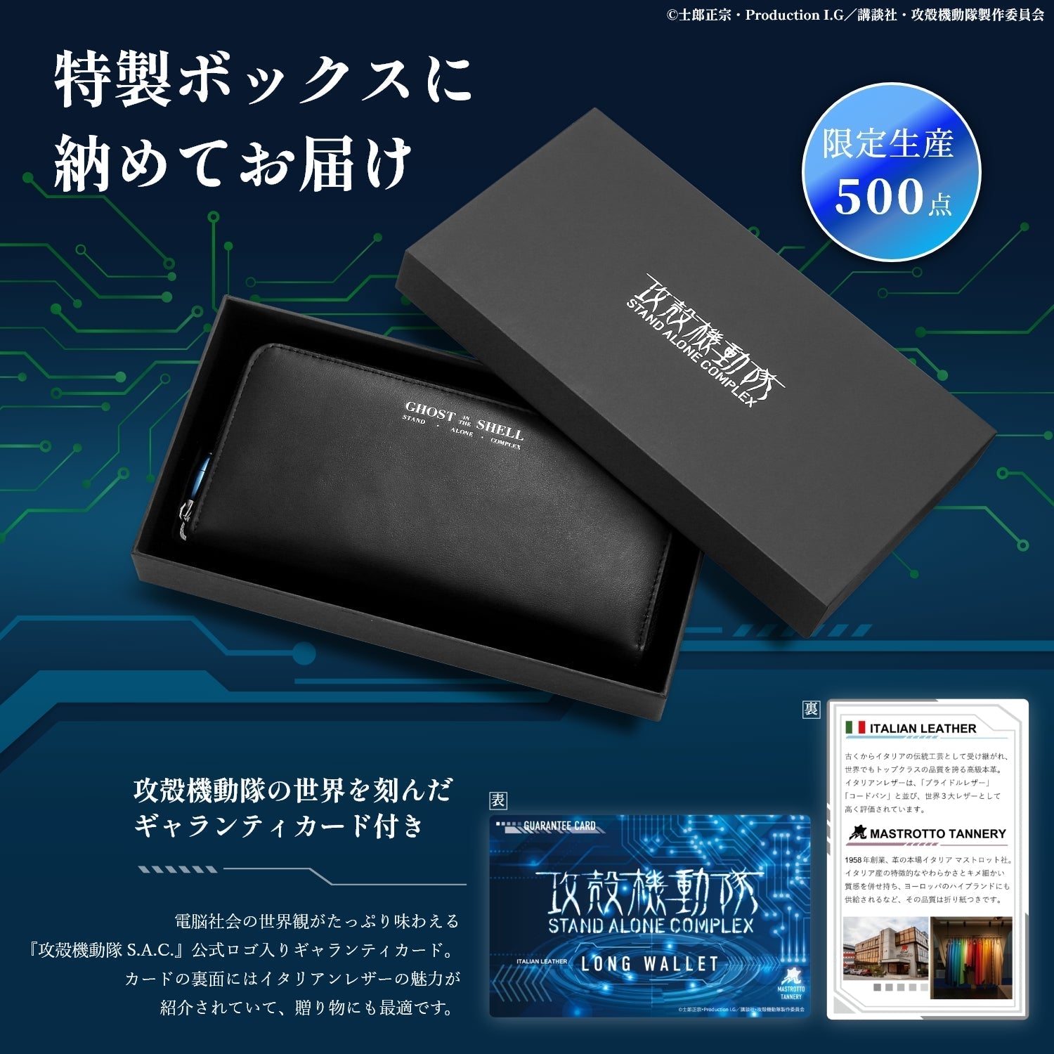 Ghost In The Shell: Stand Alone Complex - SAC Italian Leather Long Wallet