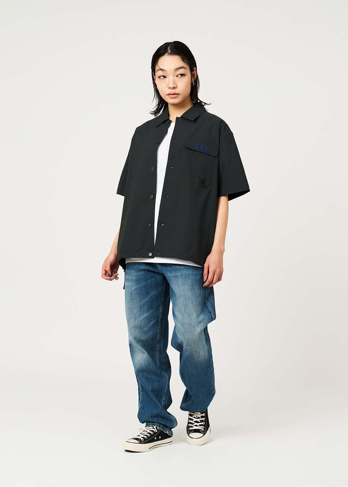Ghost in the Shell X Graniph Fashion Collection - Public Security Section 9 Oversized Short Sleeve Shirt