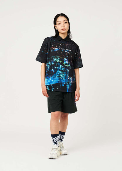 Ghost in the Shell X Graniph Fashion Collection - Stand Alone Complex Big Silhouette Game Polo Shirt