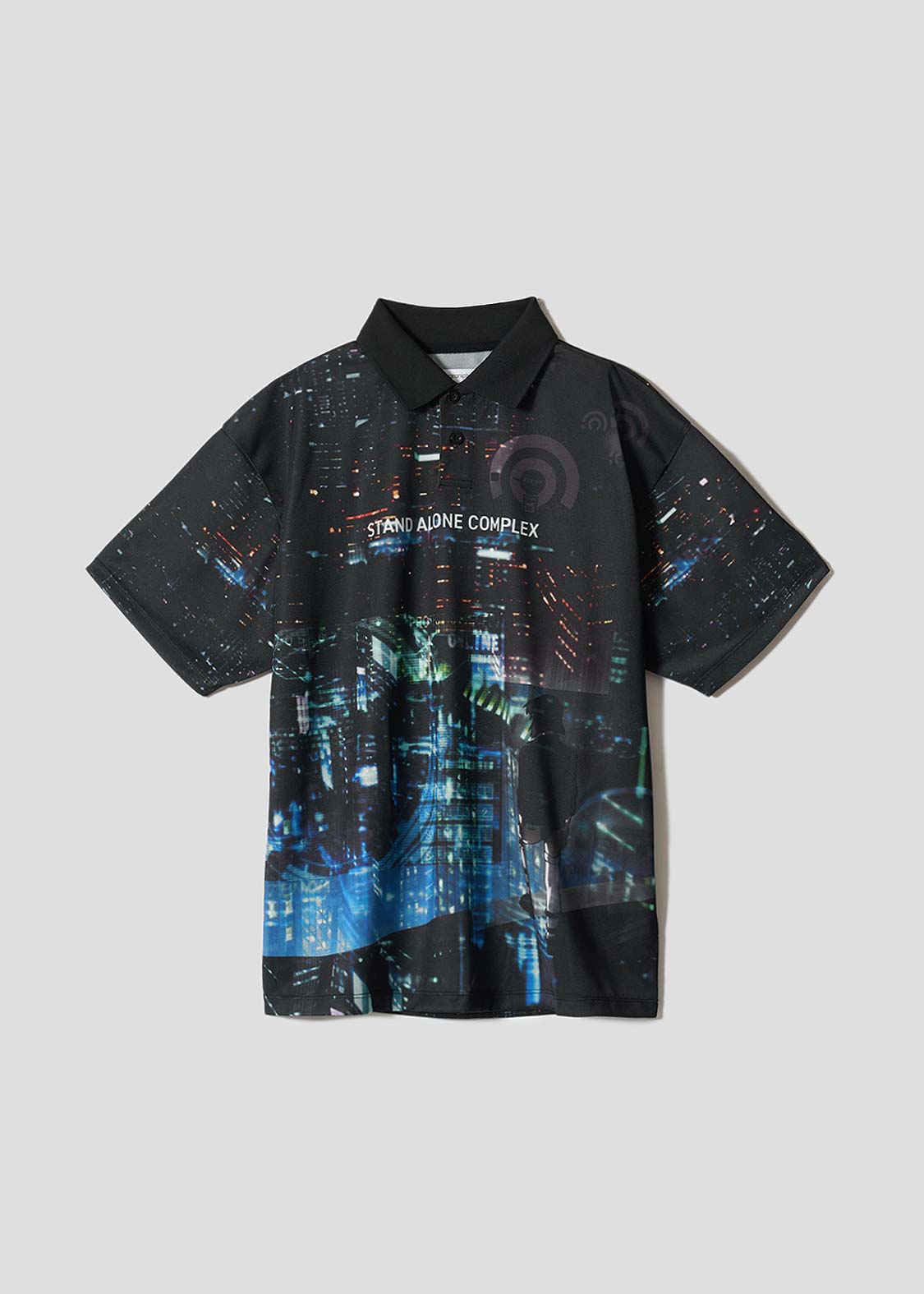 Ghost in the Shell X Graniph Fashion Collection - Stand Alone Complex Big Silhouette Game Polo Shirt