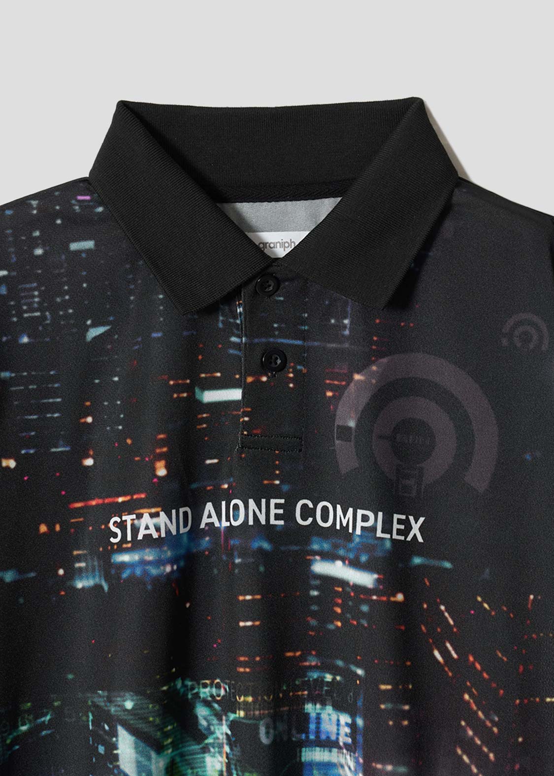 Ghost in the Shell X Graniph Fashion Collection - Stand Alone Complex Big Silhouette Game Polo Shirt