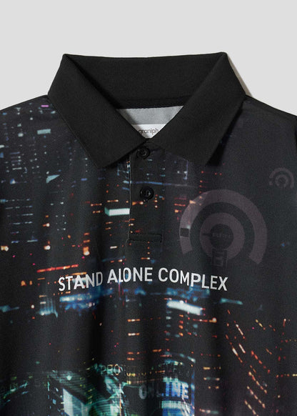 Ghost in the Shell X Graniph Fashion Collection - Stand Alone Complex Big Silhouette Game Polo Shirt