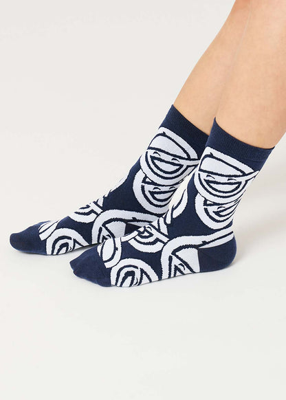 Ghost in the Shell X Graniph Fashion Collection - The Laughing Man Pattern Mid-Calf Socks