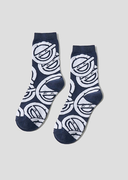 Ghost in the Shell X Graniph Fashion Collection - The Laughing Man Pattern Mid-Calf Socks