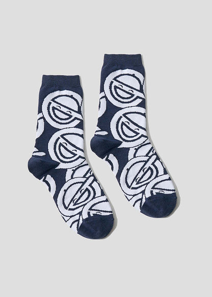 Ghost in the Shell X Graniph Fashion Collection - The Laughing Man Pattern Mid-Calf Socks