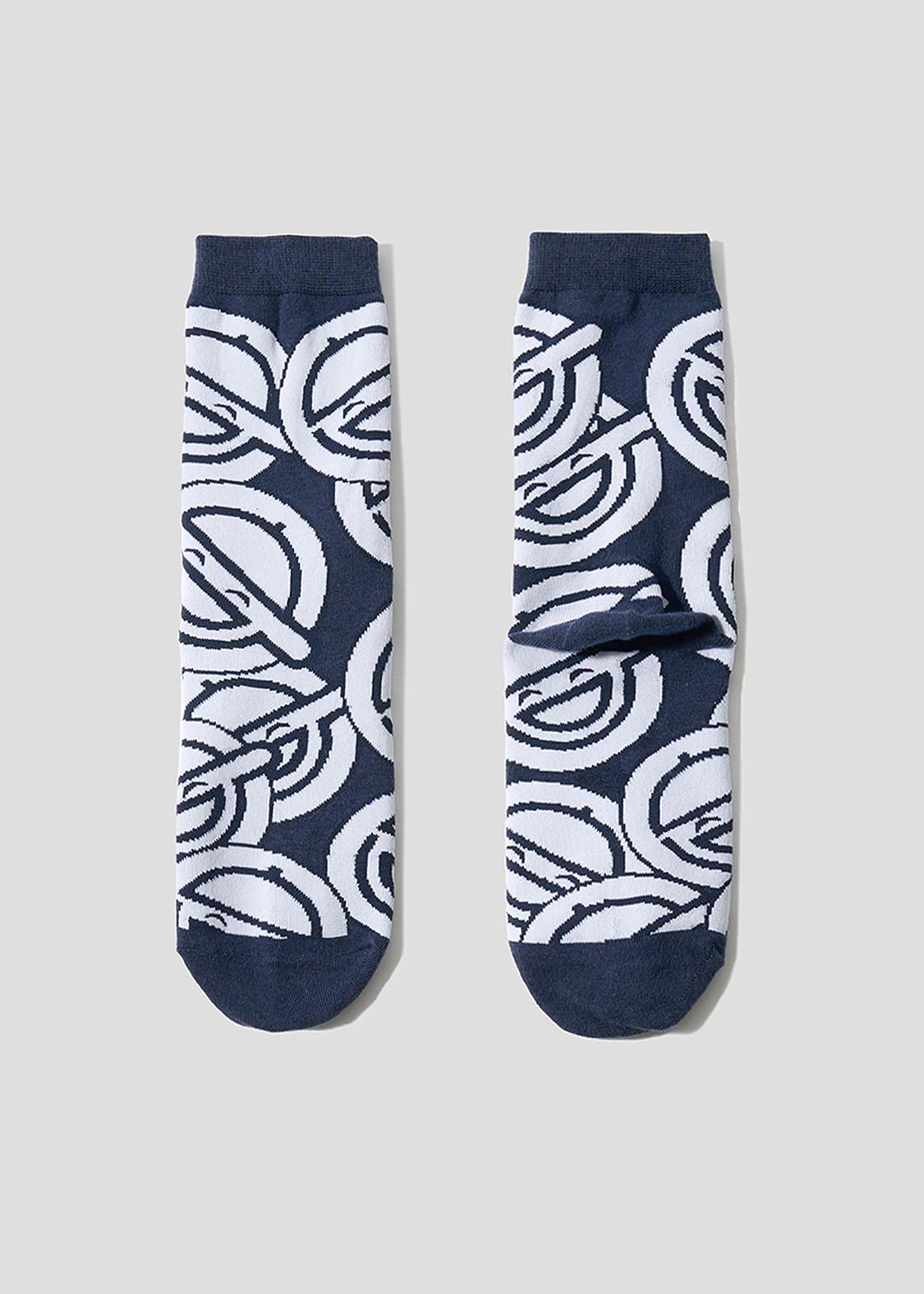 Ghost in the Shell X Graniph Fashion Collection - The Laughing Man Pattern Mid-Calf Socks