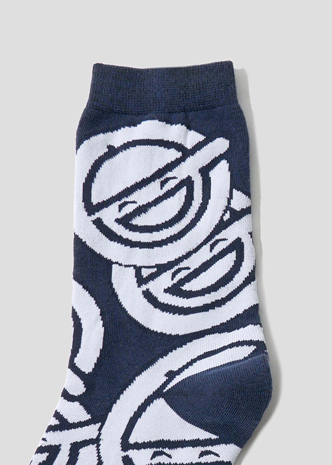 Ghost in the Shell X Graniph Fashion Collection - The Laughing Man Pattern Mid-Calf Socks