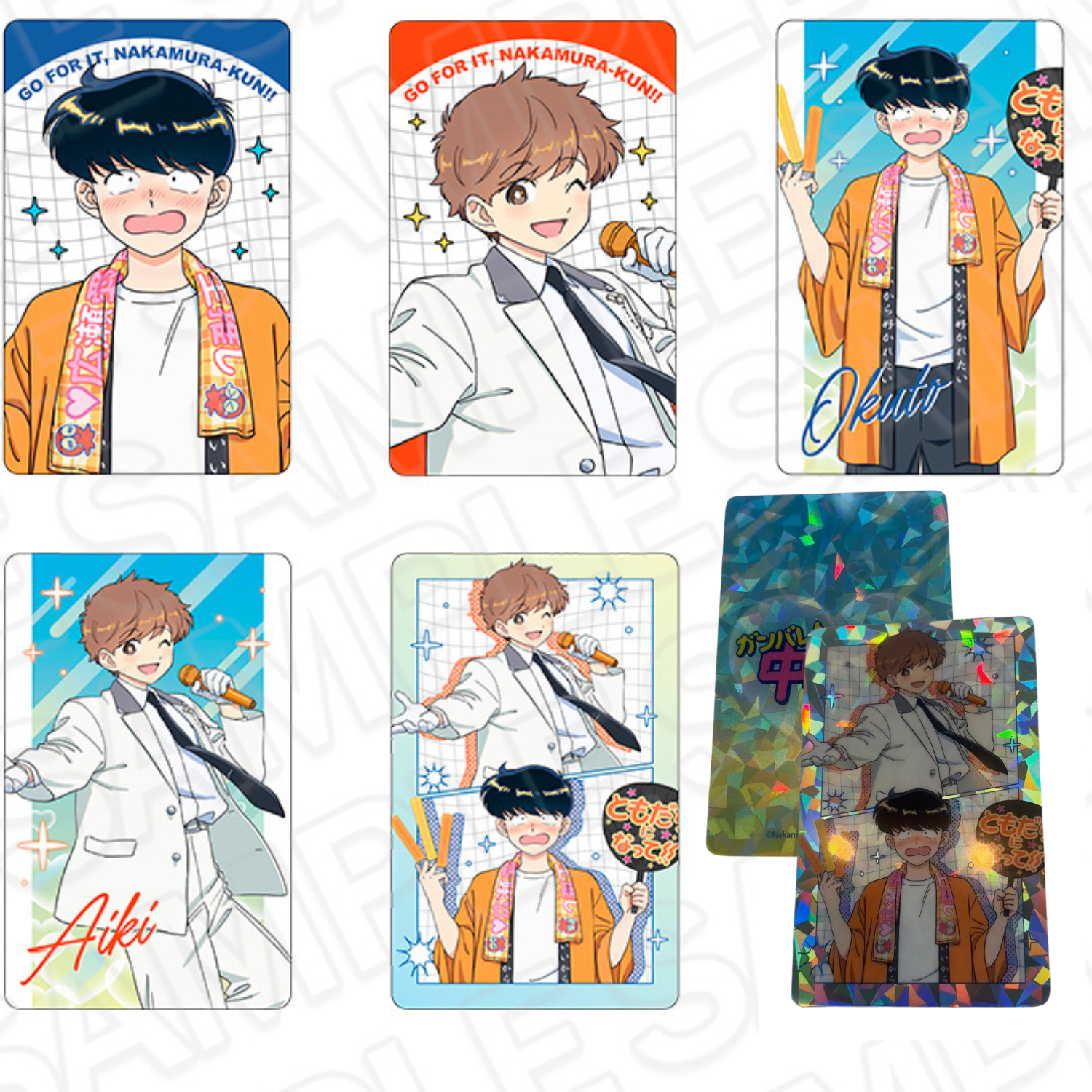 Go for It, Nakamura! - The Chara Pop-up Collection Card Otaku and Idol Ver. Complete Set of 5