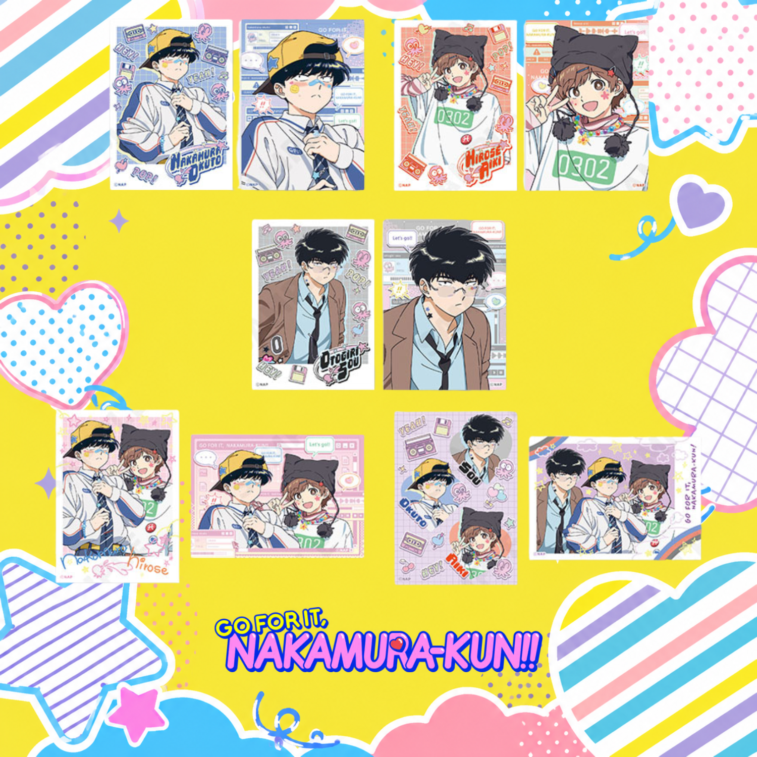 Go for It, Nakamura! - Y2K Decora  Illustration Card Collection Complete Set of 10