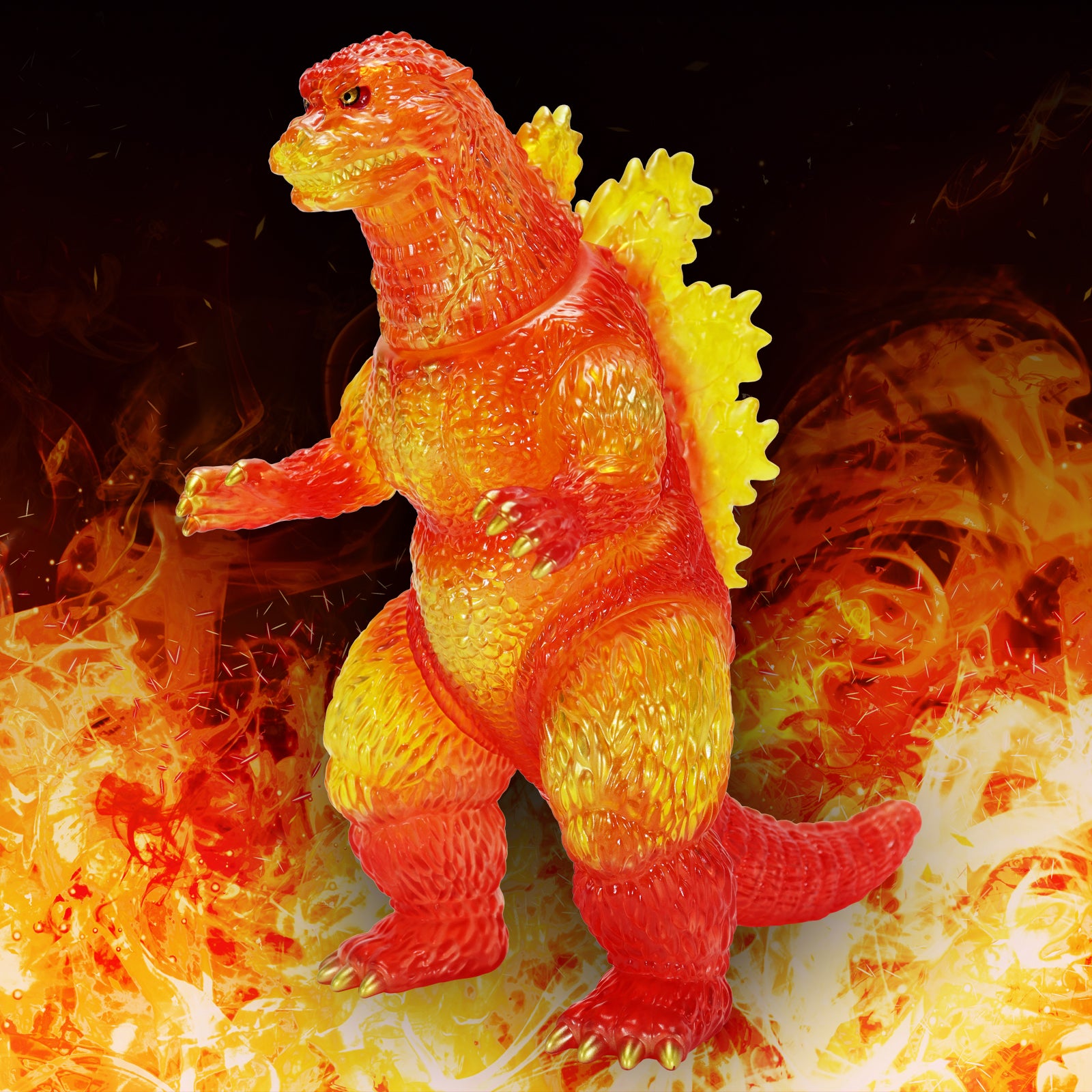 Godzilla Big Retro Soft Vinyl Series - Godzilla vs. Destoroyah Burning Clear Ver. [Pre-Order Mar 2026]
