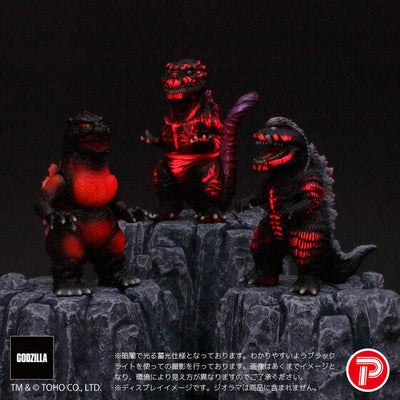Godzilla Vinyl Art x Pico Pico - Godzilla Burning Glow Figures Complete Set of 3 Types [Pre-Order May 2026]
