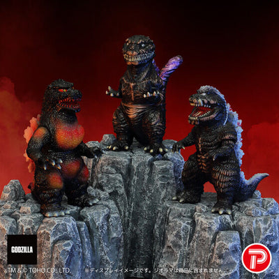 Godzilla Vinyl Art x Pico Pico - Godzilla Burning Glow Figures Complete Set of 3 Types [Pre-Order May 2026]