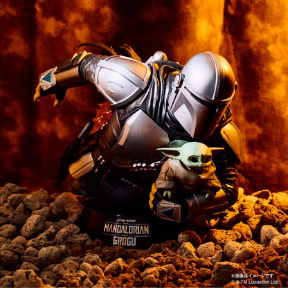 Happy Kuji Star Wars The Mandalorian and Grogu - A Prize The Mandalorian & Grogu Statue Figure
