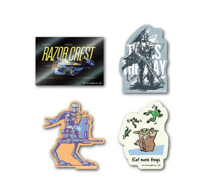 Happy Kuji Star Wars The Mandalorian and Grogu - I Prize Sticker Set Complete Set of 8 Types
