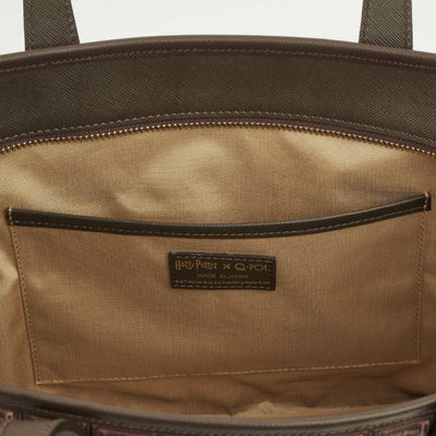 Harry Potter x Q-pot Collection - Hogwarts Chocolate Zip Tote Bag