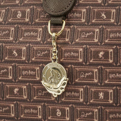 Harry Potter x Q-pot Collection - Hogwarts Chocolate Zip Tote Bag