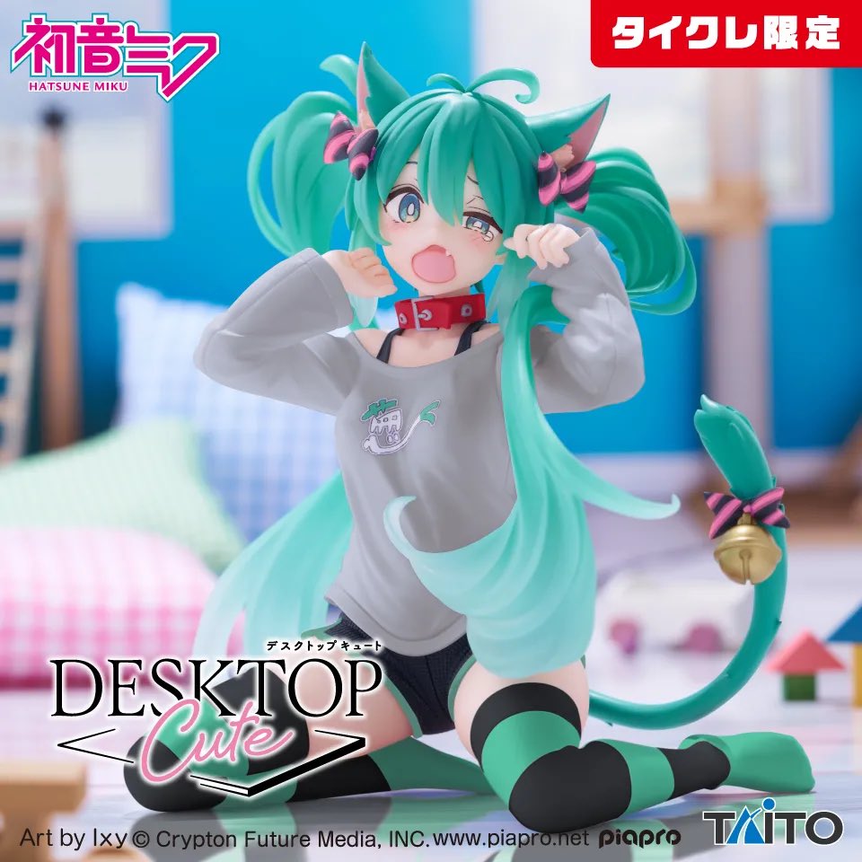 Hatsune Miku Desktop Cute Figure - Hatsune Miku Cat Ears And T-Shirt Ver. (Taikure Version) [Pre-Order Jun 2026]