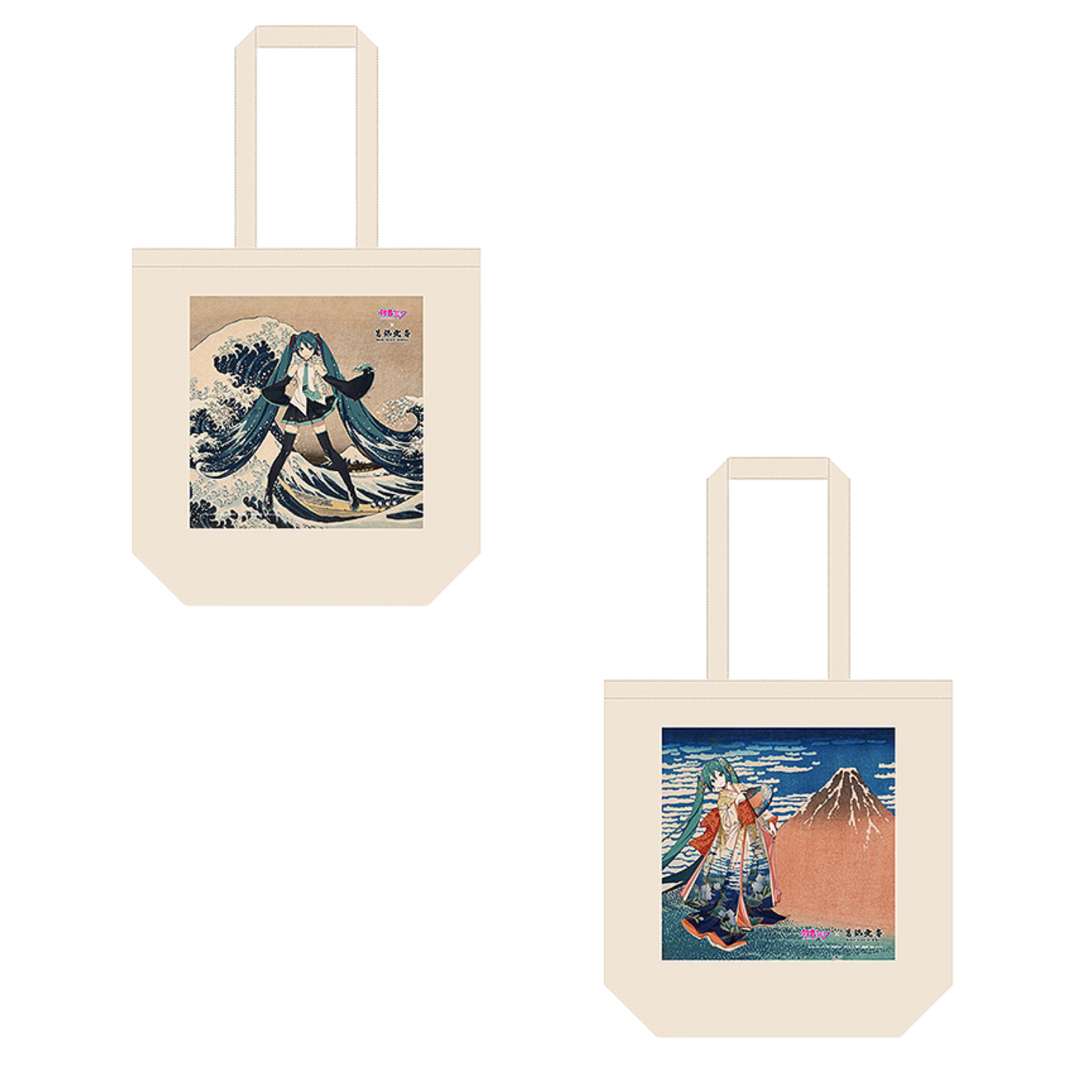 Hatsune Miku x Katsushika Hokusai - Hatsune Miku The Great Wave Off Kanagawa iXima Tote Bag (2 Types) [Pre-Order Oct 2026]