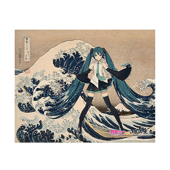 Hatsune Miku x Katsushika Hokusai by iXima - Canvas Art The Great