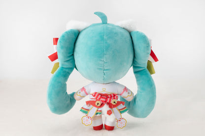 Hatsune Miku x Maneki Neko - White Cat Plush Standard (Art By Rassu) [Pre-Order Dec 2026]