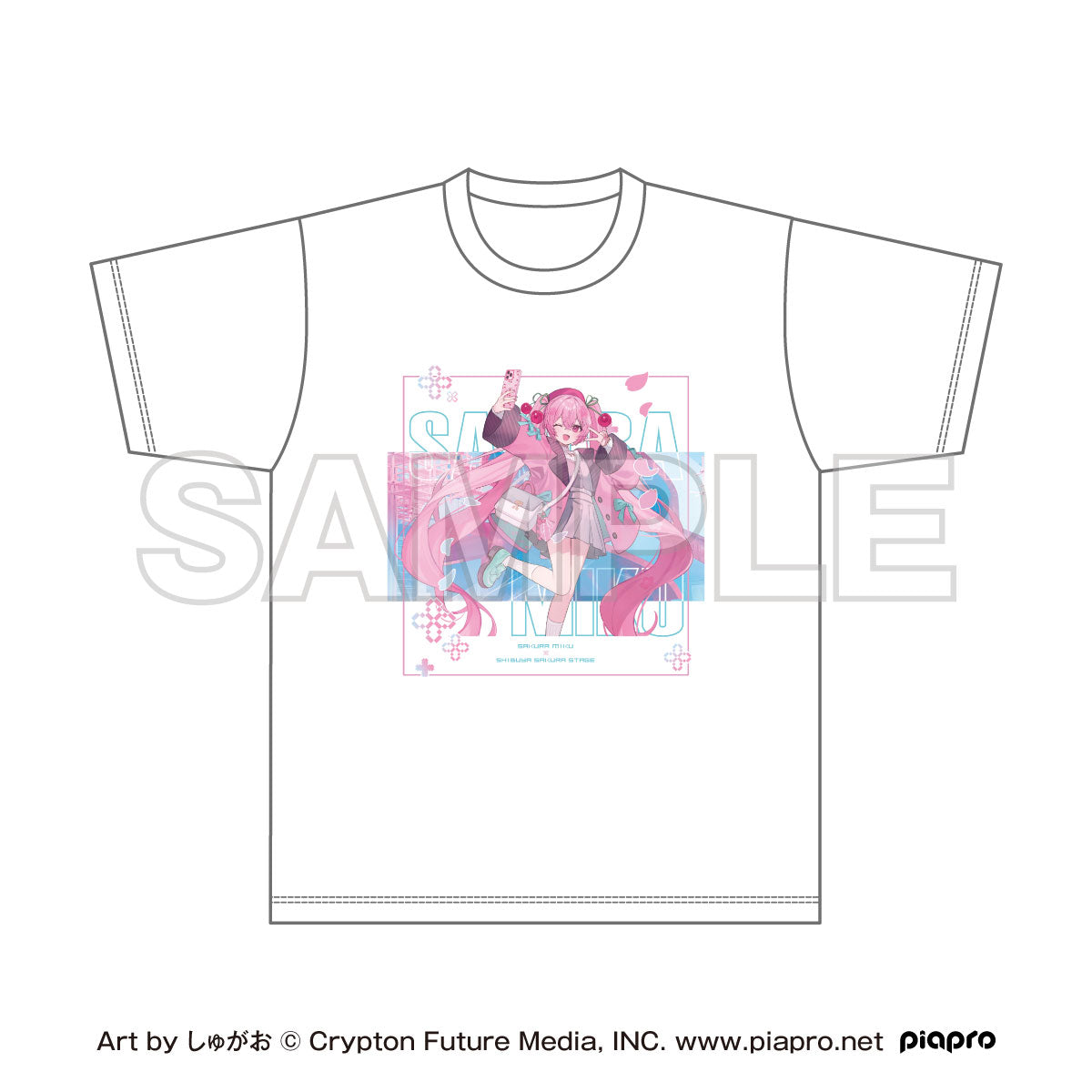 Hatsune Miku x Shibuya Sakura Sakura Stage - Sakura Miku Full Color Art By Shugao T-Shirt [Pre-order Oct 2026]