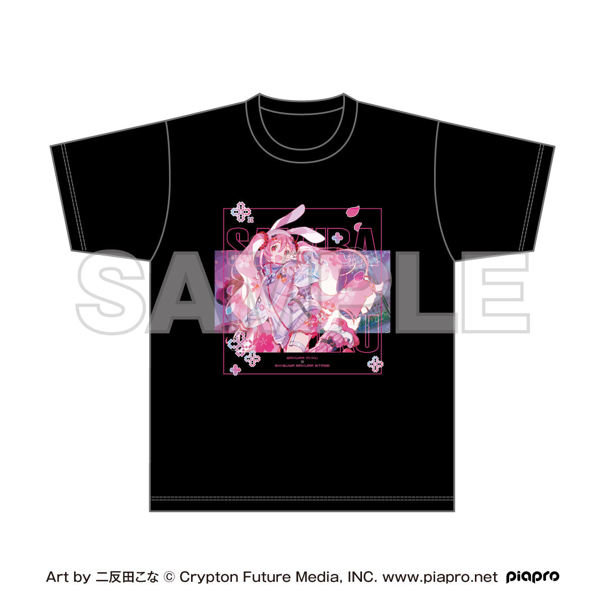 Hatsune Miku x Shibuya Sakura Sakura Stage - Sakura Miku Full Color Art By Cona Nitanda T-Shirt [Pre-order Oct 2026]