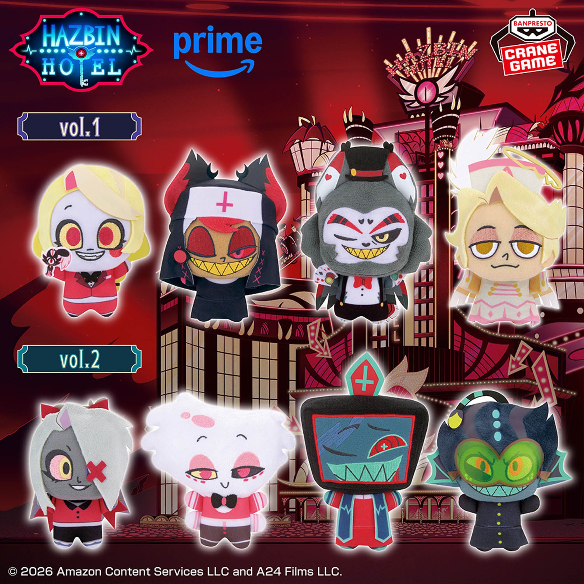 Hazbin Hotel Season 2 Plush Toys - Vol. 2 Complete Set of 4 Types