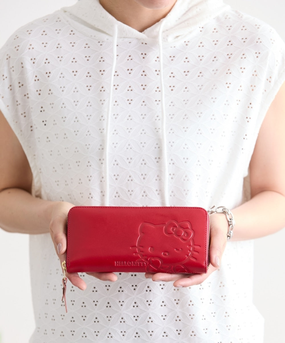 Hello Kitty x NISSEN - Genuine Leather Round Zip Long Wallet (3 Types)