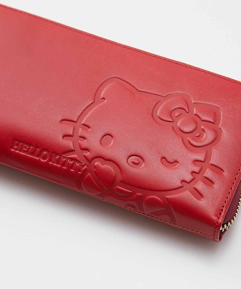 Hello Kitty x NISSEN - Genuine Leather Round Zip Long Wallet (3 Types)